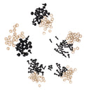 100 Pieces 6-12mm 5 Sizes Solid Black Plastic Safety Eyes for Teddy Bears Soft Animal Toys Kids Craft