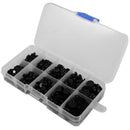760 Pieces 4-10mm Round Plastic Black Flat Doll Eyes for Doll Animal Puppet DIY Making