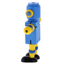 Mini Wooden Walnut Joint Robot Toy Kids Gift Toy Walnut People Decor Blue