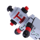 Mini Wooden Walnut Joint Robot Toy Kids Gift Toy Walnut People Decor Grey
