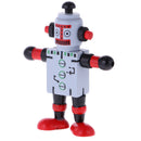 Mini Wooden Walnut Joint Robot Toy Kids Gift Toy Walnut People Decor Grey