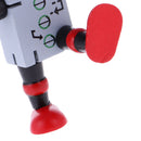 Mini Wooden Walnut Joint Robot Toy Kids Gift Toy Walnut People Decor Grey