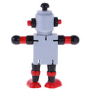 Mini Wooden Walnut Joint Robot Toy Kids Gift Toy Walnut People Decor Grey