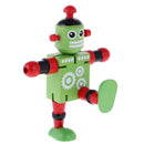 Mini Wooden Walnut Joint Robot Toy Kids Gift Toy Walnut People Decor Green