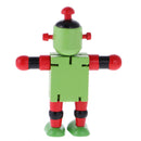 Mini Wooden Walnut Joint Robot Toy Kids Gift Toy Walnut People Decor Green