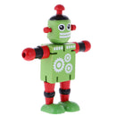 Mini Wooden Walnut Joint Robot Toy Kids Gift Toy Walnut People Decor Green