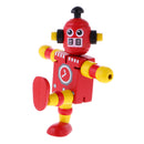 Mini Wooden Walnut Robot Toy Kids Gift Toy Walnut People Decor Red
