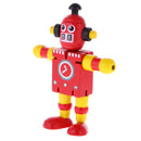 Mini Wooden Walnut Robot Toy Kids Gift Toy Walnut People Decor Red