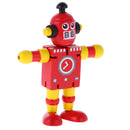 Mini Wooden Walnut Robot Toy Kids Gift Toy Walnut People Decor Red