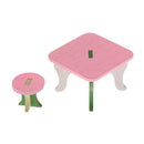 Lot 4 Pieces Wooden Doll House Miniature Furniture Kids Pretend Play Toys