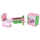 Lot 4 Pieces Wooden Doll House Miniature Furniture Kids Pretend Play Toys