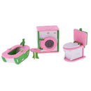 Lot 4 Pieces Wooden Doll House Miniature Furniture Kids Pretend Play Toys