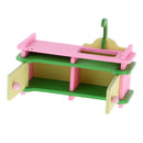 Lot 4 Pieces Wooden Doll House Miniature Furniture Kids Pretend Play Toys