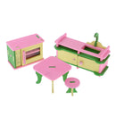 Lot 4 Pieces Wooden Doll House Miniature Furniture Kids Pretend Play Toys