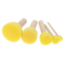 5Pcs/Set Kids Sponge Paint Brush Wooden Handle Children Painting Graffiti