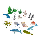 16 Pieces Plastic Assorted Simulation Marine Animal Figurine Tree Model Action Figures Kids Playset Toy Collectibles Birthday Gift