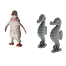 16 Pieces Plastic Assorted Simulation Marine Animal Figurine Tree Model Action Figures Kids Playset Toy Collectibles Birthday Gift