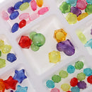 Kids Developmental Colorful Acrylic Beads for DIY Pendant Ring Bracelet Necklace Making Accessories Art Handcrafts Play Fun Toy