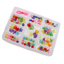 Kids Developmental Colorful Acrylic Beads for DIY Pendant Ring Bracelet Necklace Making Accessories Art Handcrafts Play Fun Toy