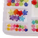 Kids Developmental Colorful Acrylic Beads for DIY Pendant Ring Bracelet Necklace Making Accessories Art Handcrafts Play Fun Toy