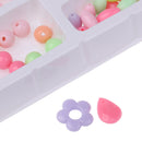 Kids Colorful Acrylic Beads for DIY Pendant Ring Bracelet Necklace Making Accessories Art Handcrafts Play Fun Toy