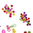 1 Box Cute Colorful Acrylic Beads for DIY Bracelet Necklace Pendant Making Toy Jewelry Making Accessories Art Crafts Developmental Toy Gift