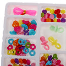 1 Box Cute Colorful Acrylic Beads for DIY Bracelet Necklace Pendant Making Toy Jewelry Making Accessories Art Crafts Developmental Toy Gift