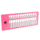 13 Rods Plastic Chinese Beads Abacus Soroban Calculating Tool Number Counting Math Learning Aid Educational Toy Pink Frame