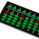 15 Rods Plastic 5 Beads Abacus Soroban Calculating Tool Educational Toy Green