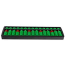15 Rods Plastic 5 Beads Abacus Soroban Calculating Tool Educational Toy Green