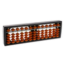 13 Rods Portable Plastic Beads Column Abacus Counting Number Soroban Calculating Tool Educational Math Toy Brown Beads Black Frame