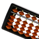 13 Rods Portable Plastic Beads Column Abacus Counting Number Soroban Calculating Tool Educational Math Toy Brown Beads Black Frame