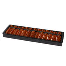 13 Rods Portable Plastic Beads Column Abacus Counting Number Soroban Calculating Tool Educational Math Toy Brown Beads Black Frame