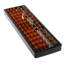 13 Rods Portable Plastic Beads Column Abacus Counting Number Soroban Calculating Tool Educational Math Toy Brown Beads Black Frame