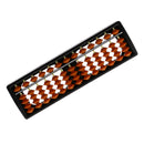 13 Rods Portable Plastic Beads Column Abacus Counting Number Soroban Calculating Tool Educational Math Toy Brown Beads Black Frame