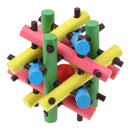 Wooden Intelligence Toy Kong Ming Lock Take out the Red Ball Brain Teaser Educational Toys for Kids Children