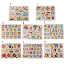 Wooden Peg Jigsaw Puzzle Baby Toddler Preschool Kids Educational Toy Traffic