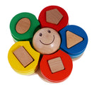 Wooden Flower Geometry Shape Stacking Building Blocks Baby Kids Stack Up Toy