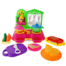 Pink Kitchen Play Set with Lights & Sounds Kids Cooking Pretend Play Set 18 Pieces / Set
