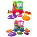 Blue Kitchen Play Set with Lights & Sounds Kids Cooking Pretend Play Set 18 Pieces / Set