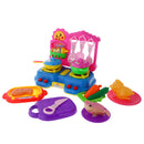 Blue Kitchen Play Set with Lights & Sounds Kids Cooking Pretend Play Set 18 Pieces / Set