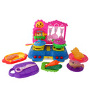 Blue Kitchen Play Set with Lights & Sounds Kids Cooking Pretend Play Set 18 Pieces / Set