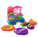 Blue Kitchen Play Set with Lights & Sounds Kids Cooking Pretend Play Set 18 Pieces / Set