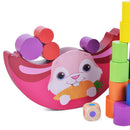 Wooden Rabbit Balance Blocks Stacking Game Preschool Educational Toys 1Set