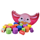 Wooden Rabbit Balance Blocks Stacking Game Preschool Educational Toys 1Set