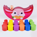 Wooden Rabbit Balance Blocks Stacking Game Preschool Educational Toys 1Set