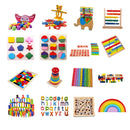 Wooden Rabbit Balance Blocks Stacking Game Preschool Educational Toys 1Set