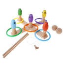 Wooden Fishing Game, Rings Toss Game, Bowling Games 3 GAMES in 1 Pack Toy