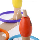 Wooden Fishing Game, Rings Toss Game, Bowling Games 3 GAMES in 1 Pack Toy