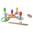 Wooden Fishing Game, Rings Toss Game, Bowling Games 3 GAMES in 1 Pack Toy
